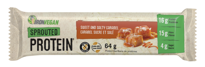 Sprouted Protein Bar – Sweet and Salty Caramel 64g